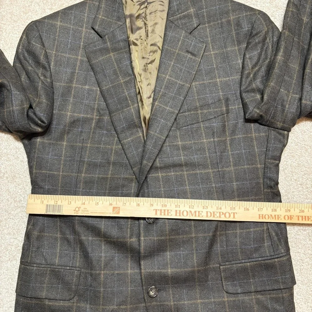 Loro Piana Cashmere Blazer Mens 42L Brown Plaid Sport Coat Mark Pasch Ltd.
